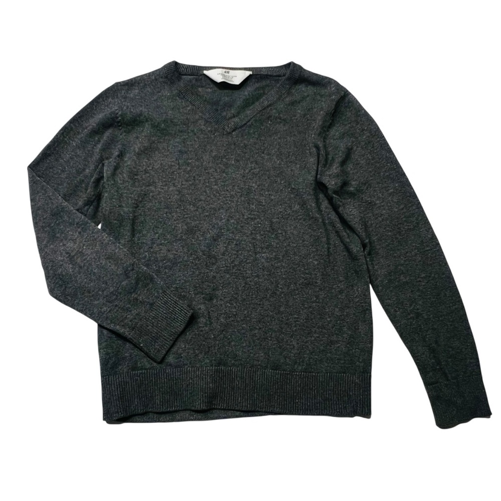 H&M Dark Gray‎ V-Neck Sweater for Men